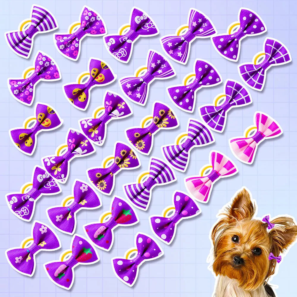 30PCS Pet Bows