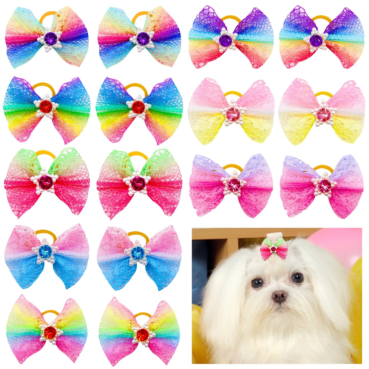 30PCS Pet Bows