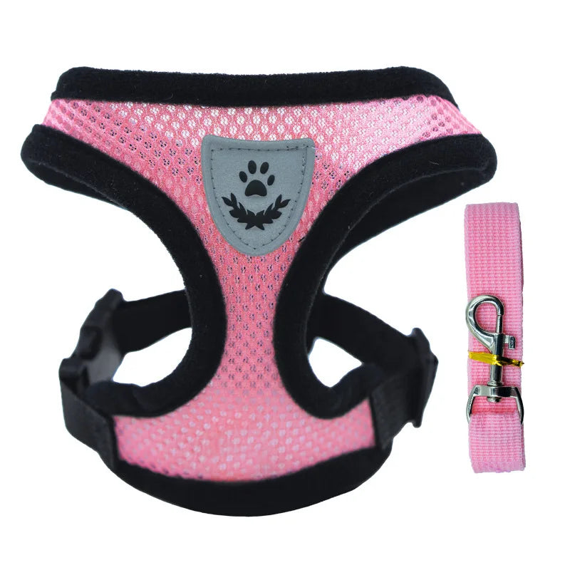 Breathable Mesh Cat Small Dog Harness And Leash