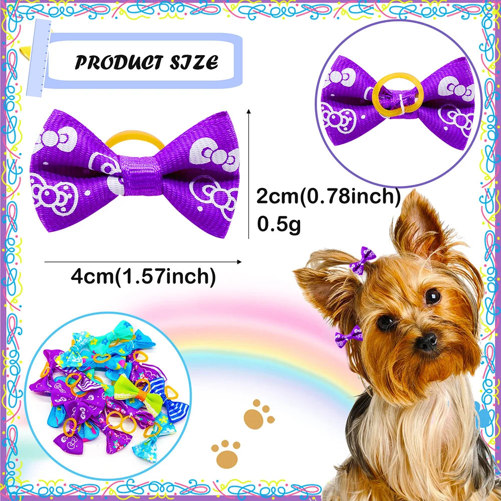 30PCS Pet Bows