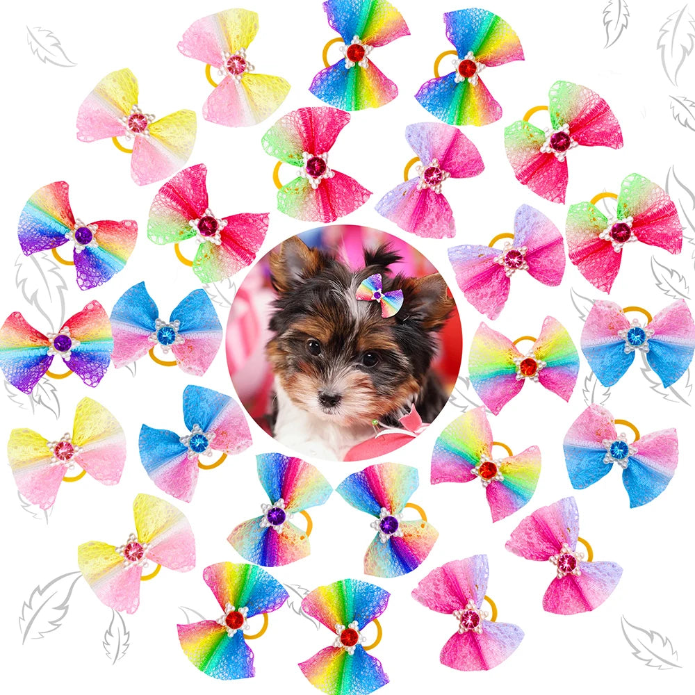 30PCS Pet Bows