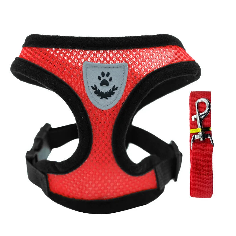 Breathable Mesh Cat Small Dog Harness And Leash