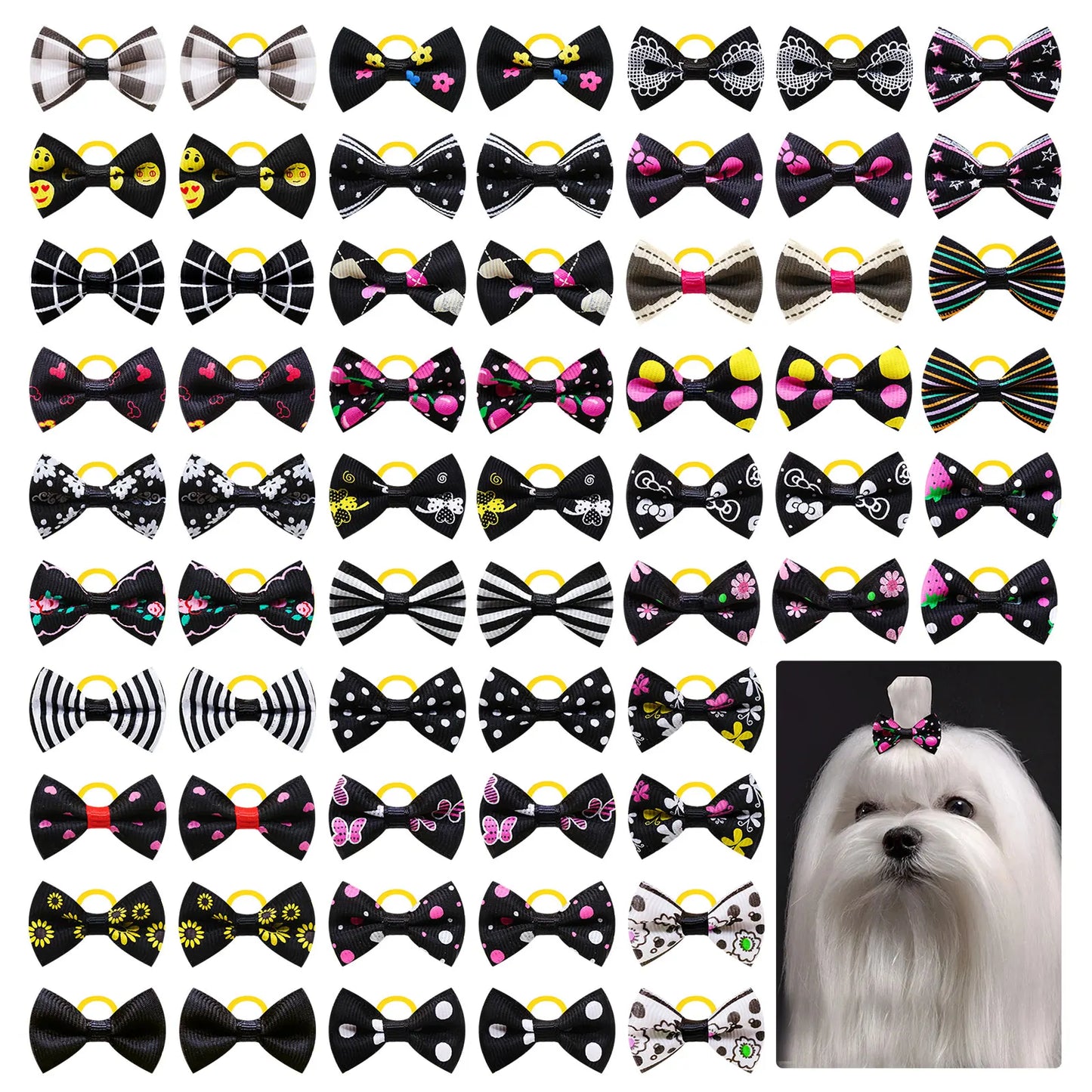 30PCS Pet Bows