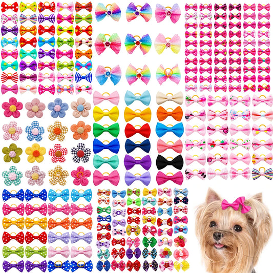 10/20pcs Colorful Small Dog Bows