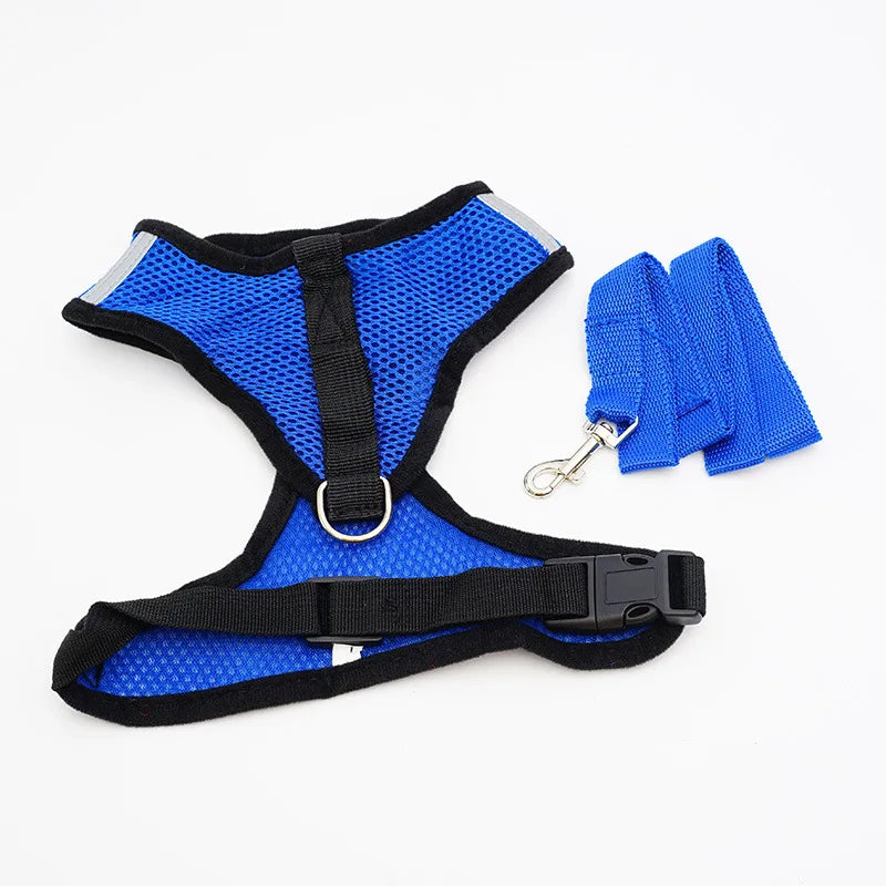 Breathable Mesh Cat Small Dog Harness And Leash